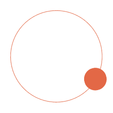 circulo com circula laranja